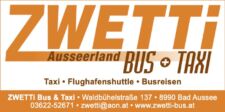 Logo für ZWETTi BUS & TAXi Bad Aussee – Bad Mitterndorf Logo für ZWETTi BUS & TAXi Bad Aussee – Bad Mitterndorf