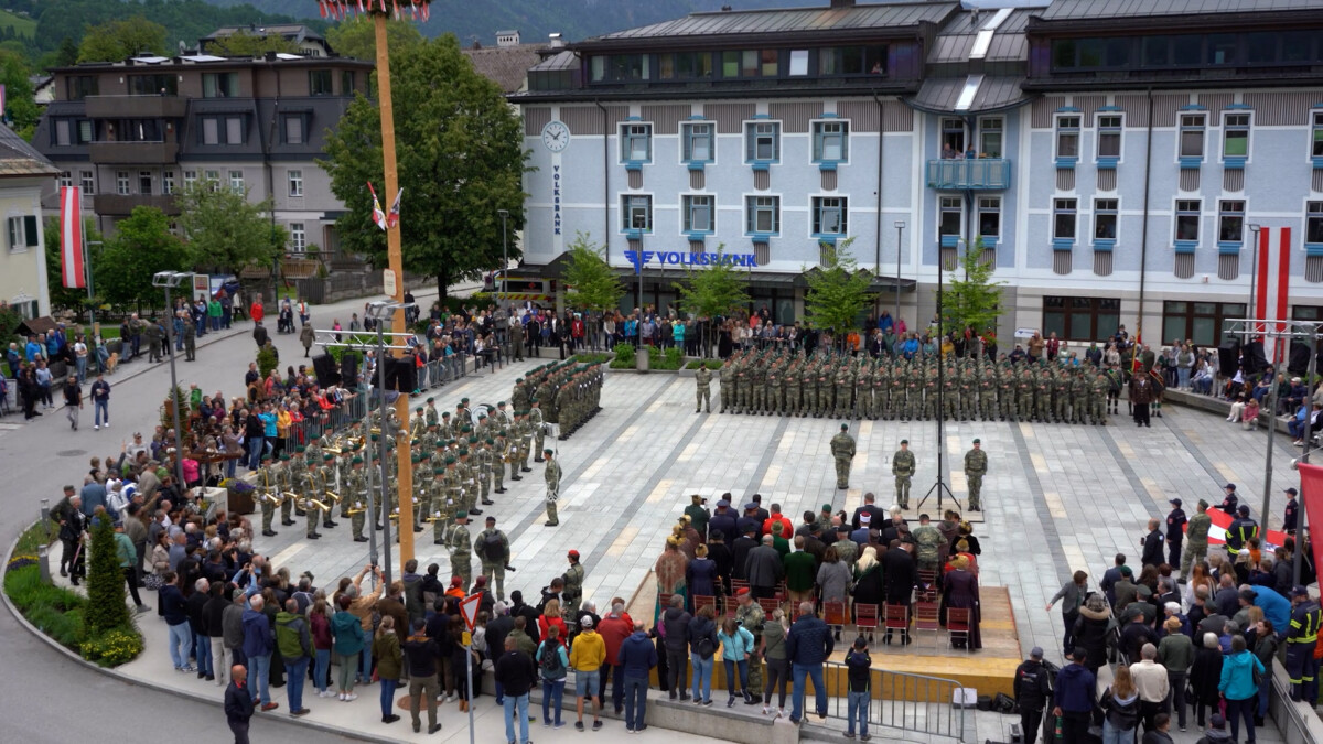 Angelobung von Rekruten in Bad Goisern