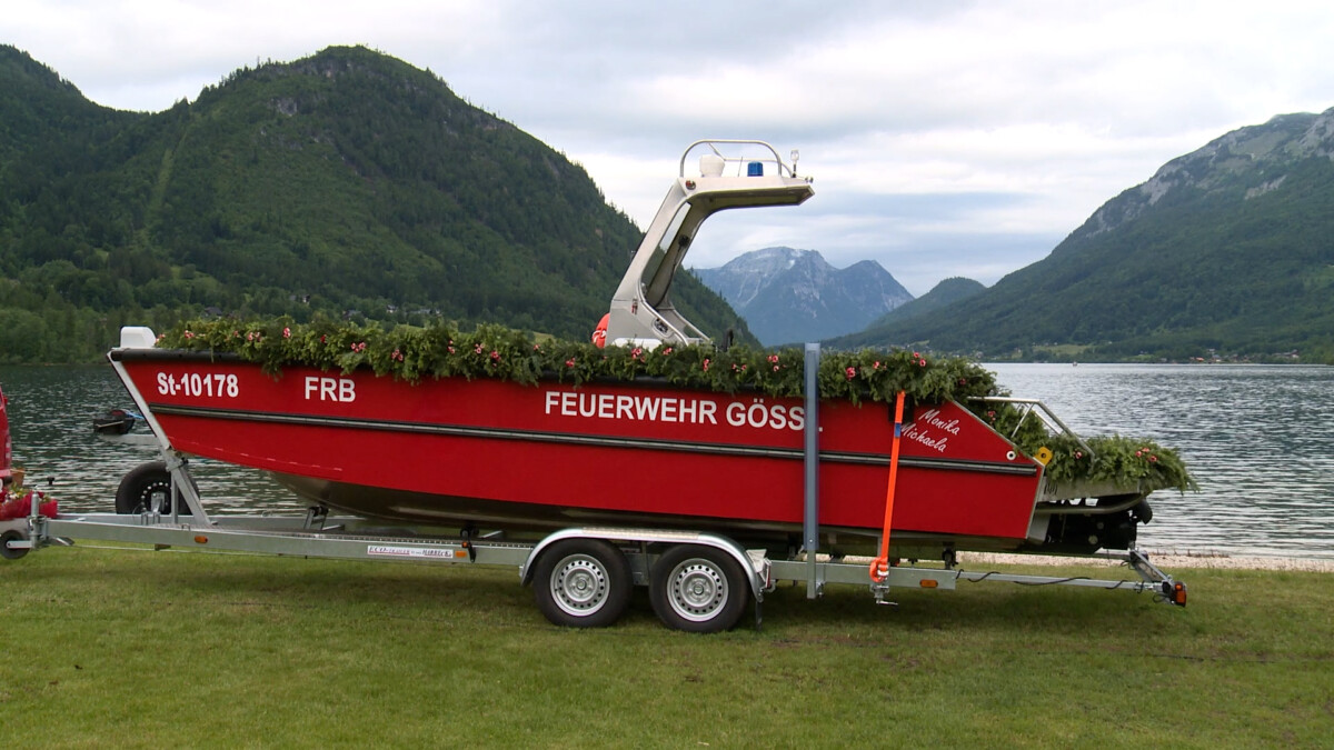 Neues Einsatzboot Wasserwehr am Grundlsee