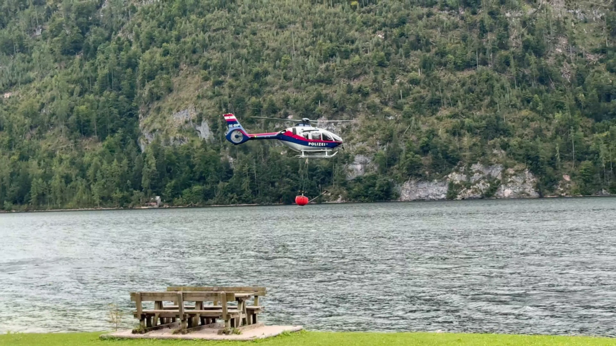 Waldbrand-Löscheinsatz  in Grundlsee