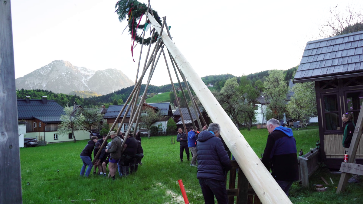 Maibaum aufstellen