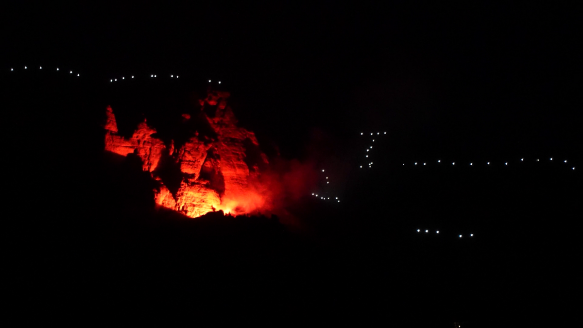 Berge in Flammen in Altaussee